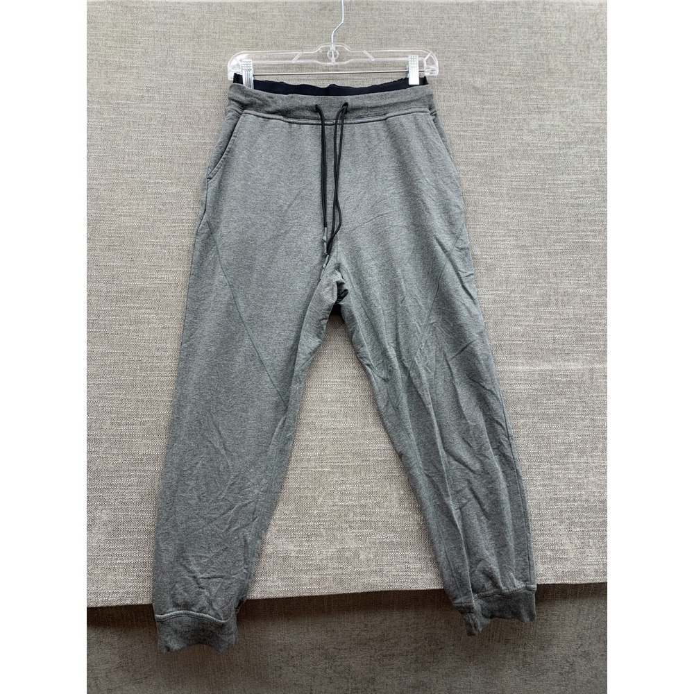 Joy Lab Jogger Pants Womens Small Gray Stretch High Rise Drawstring Tapered Leg
